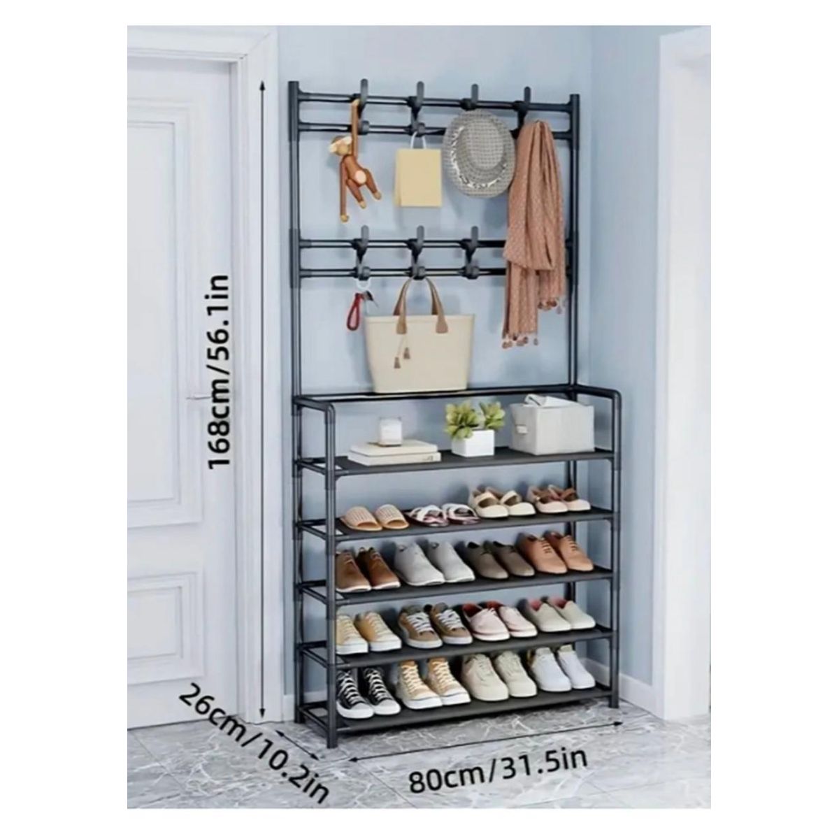 GENERICO - organizador colgador zapatos armario perchero 80cm ancho