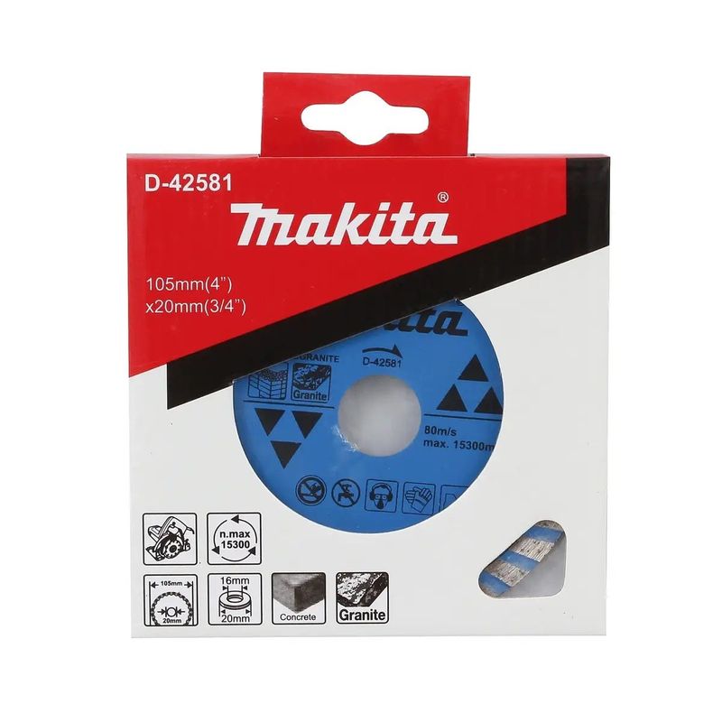 MAKITA - Disco Concreto Granito Turbo 105x20mm Makita D-42581