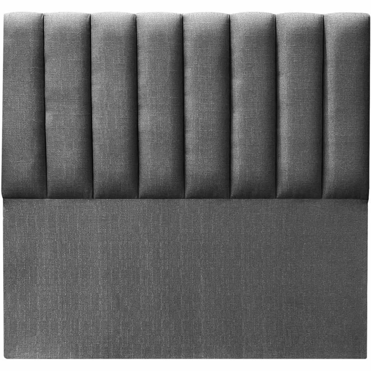 GENERICO - Respaldo Tubular AL PISO LINO GRIS OSCURO 1 plaza