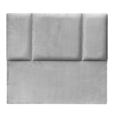 Imagen 2 del producto Respaldo de Cama Block Felpa Gris Plata - 2 Plazas