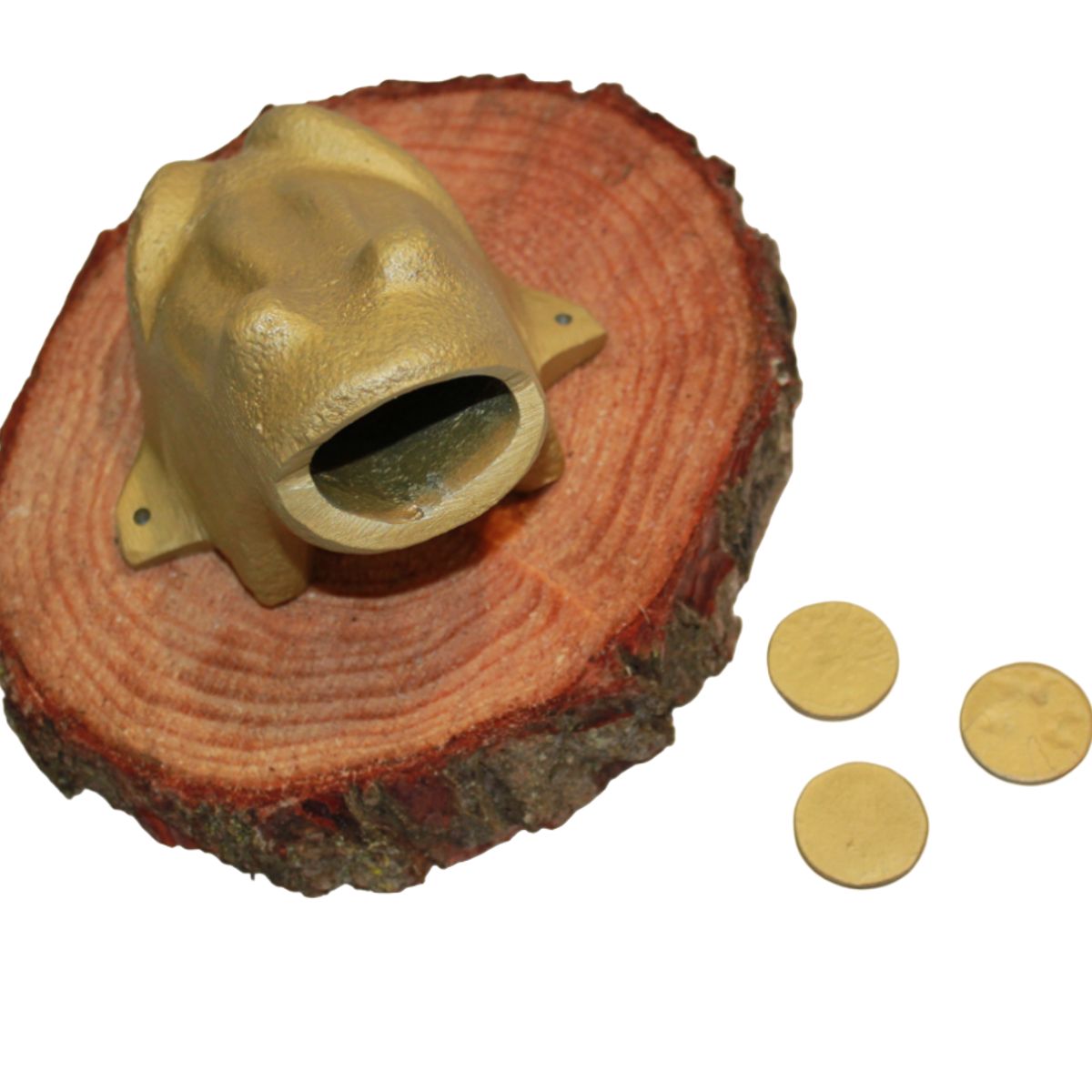 GENERICO - Juego de la Rana Sobre Tronco Rústico