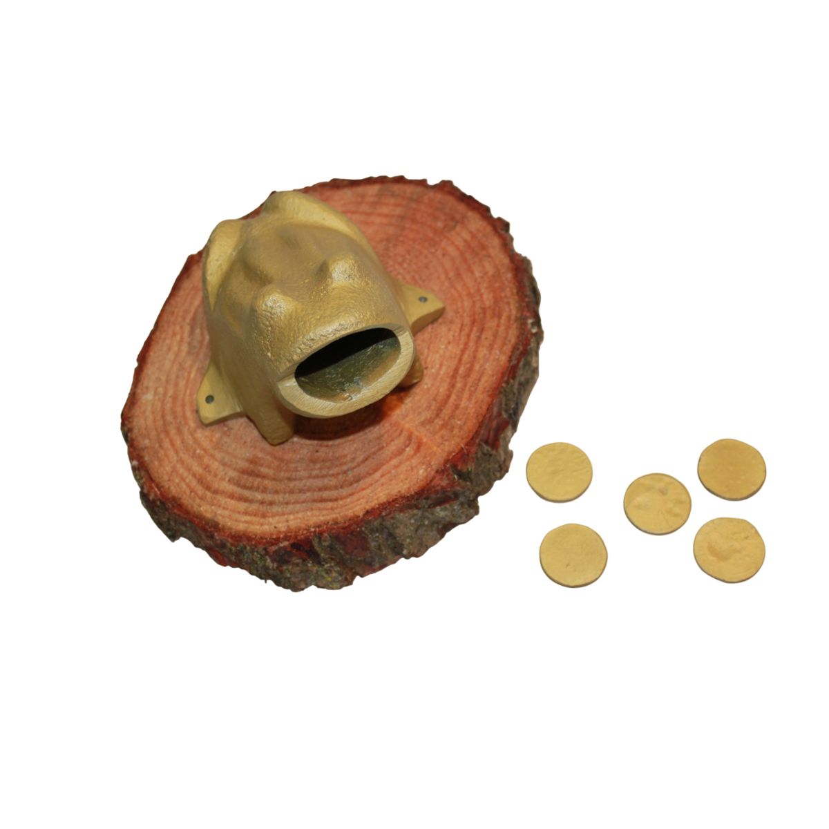 GENERICO - Juego de la Rana Sobre Tronco Rústico