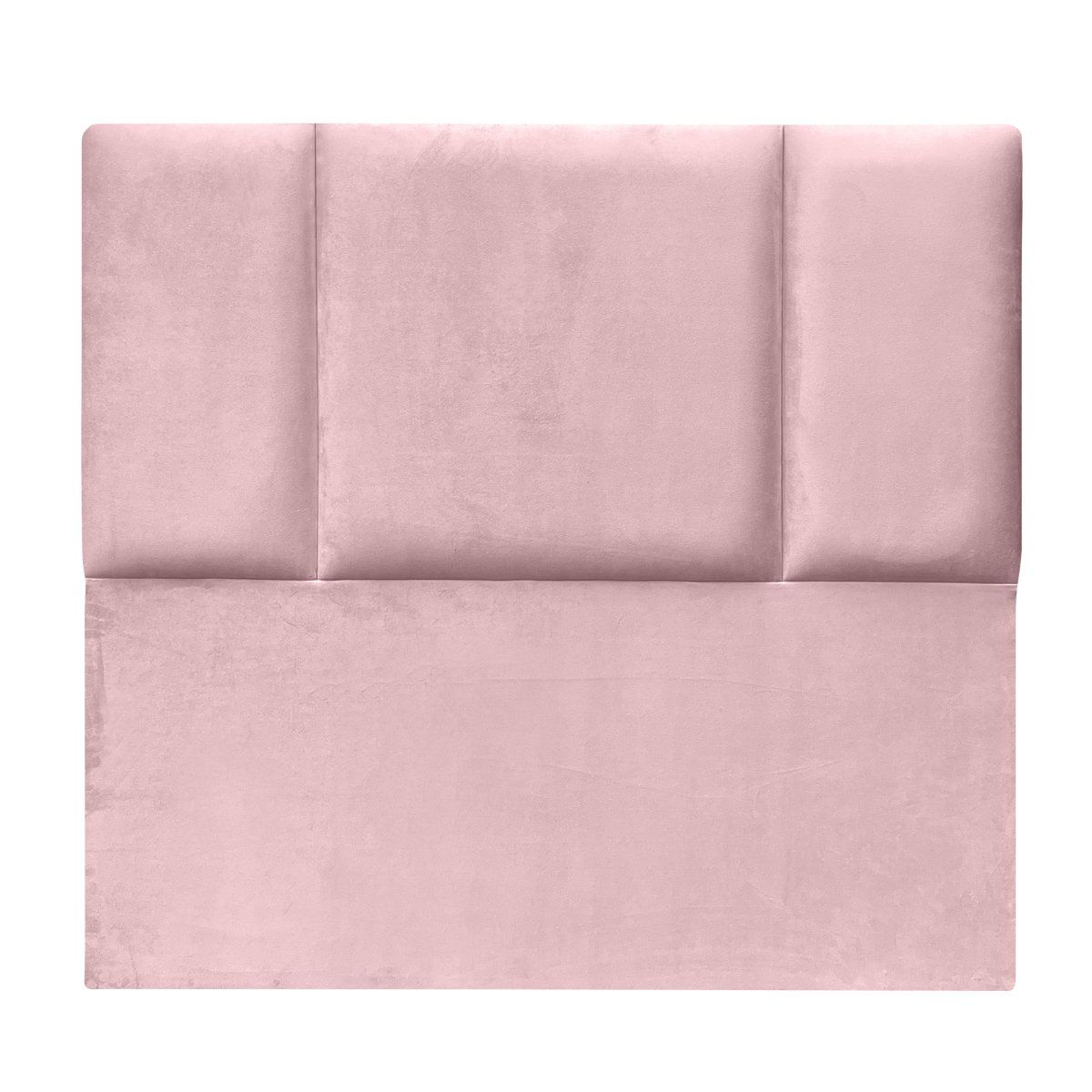 ESPACIO HOGAR - Respaldo de Cama Block Felpa Rosado Claro - Queen