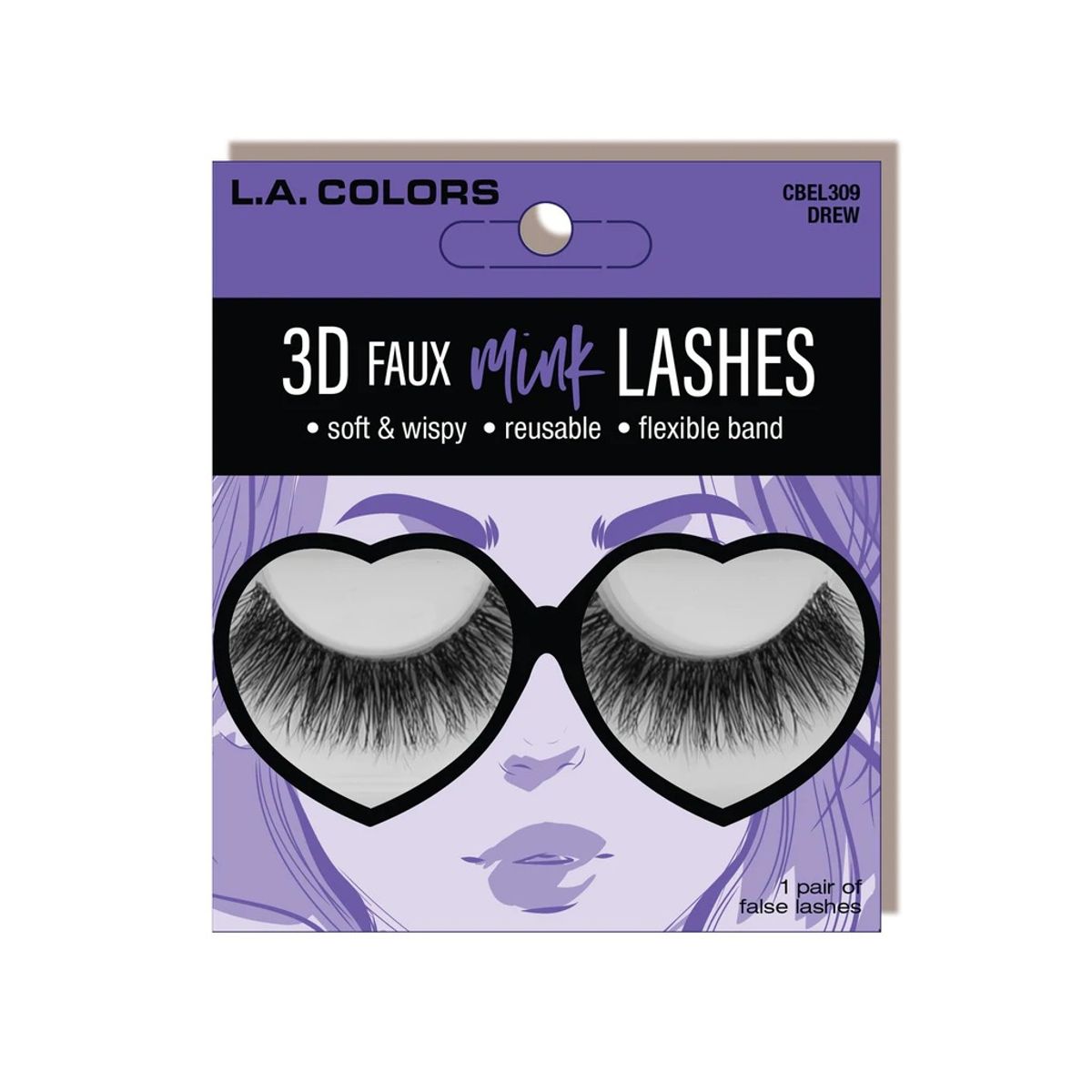 GENERICO - LA COLORS PESTAÑAS POSTIZAS 3D FAUX MINK LASHES DREW