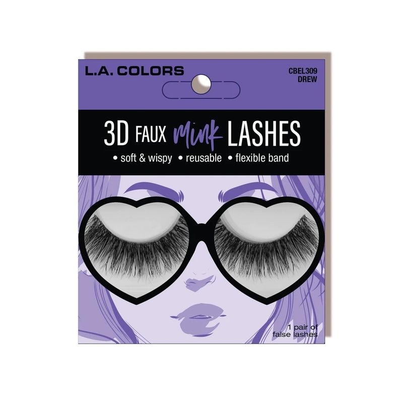 GENERICO - LA COLORS PESTAÑAS POSTIZAS 3D FAUX MINK LASHES DREW