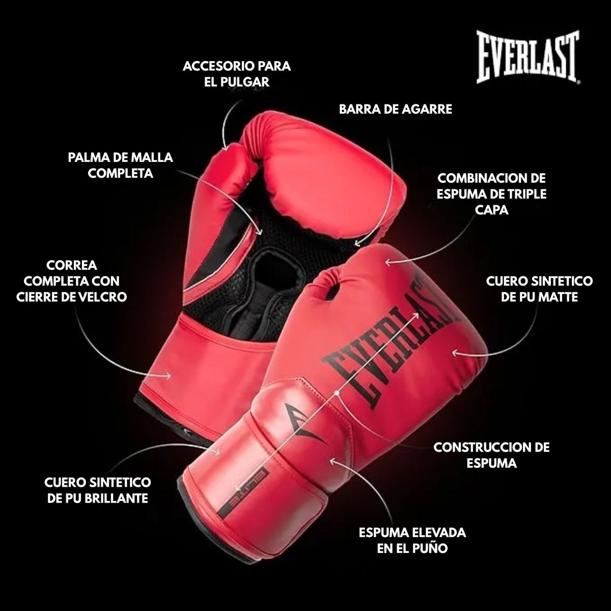 EVERLAST - Guantes De Boxeo Everlast Prostyle Elite V2 Trn Rojo