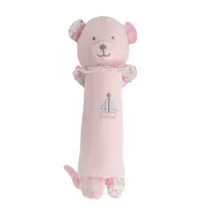 BILBOLA - Sonajero tubo marinero de oso rosado