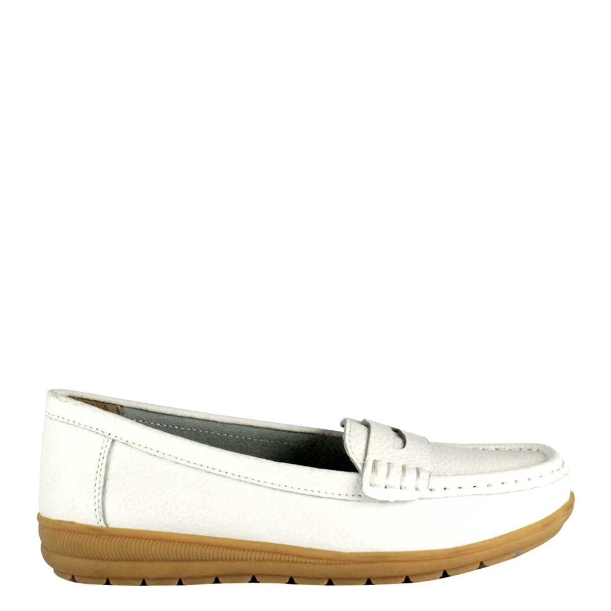 TAKONES - Mocasín Dante de cuero Blanco Takones