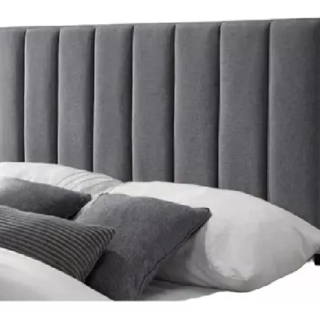 GENERICO - Respaldo tubular AL PISO LINO GRIS OSCURO 1.5 plazas