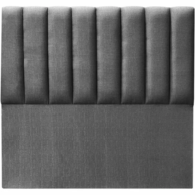 GENERICO - Respaldo tubular AL PISO LINO GRIS OSCURO 1.5 plazas