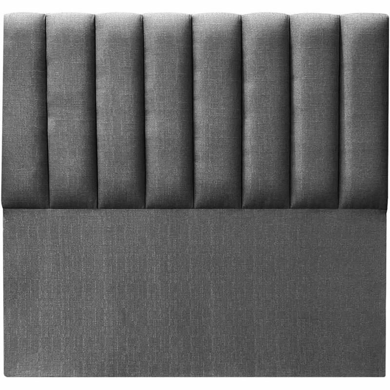 GENERICO - Respaldo tubular AL PISO LINO GRIS OSCURO 2 plazas