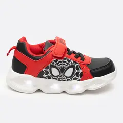 MARVEL - Zapatilla Con Luces Niño Ojos Spiderman Negro
