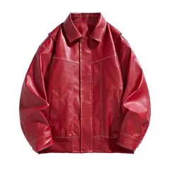 KNOWMLAB - Chaqueta Cuero Hombre Negro