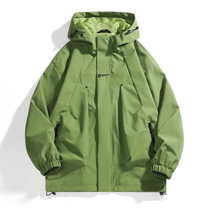 KNOWMLAB - Chaqueta Casual Hombre Con Sombrero Verde