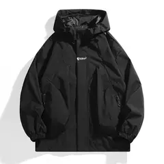 KNOWMLAB - Chaqueta Casual Hombre Con Sombrero Negro