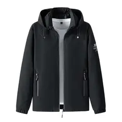 KNOWMLAB - Chaqueta Casual Hombre Con Sombrero Negro
