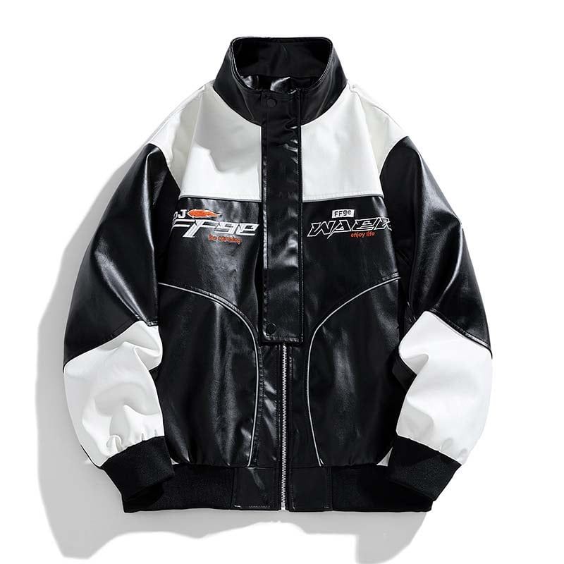 KNOWMLAB - Chaqueta Cuero Hombre Negro.