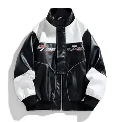 KNOWMLAB - Chaqueta Cuero Hombre Negro