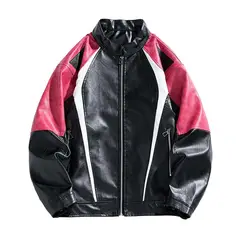 KNOWMLAB - Chaqueta Cuero Hombre Azul