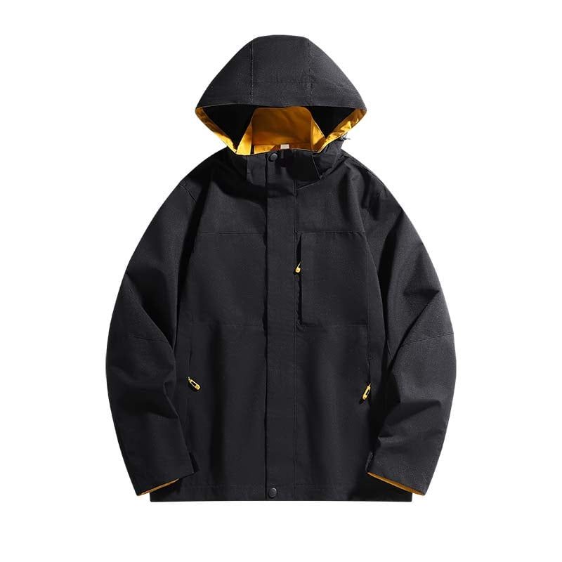 KNOWMLAB - Chaqueta Casual Hombre Con Sombrero Negro.
