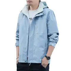 KNOWMLAB - Chaqueta Casual Hombre Con Sombrero Negro