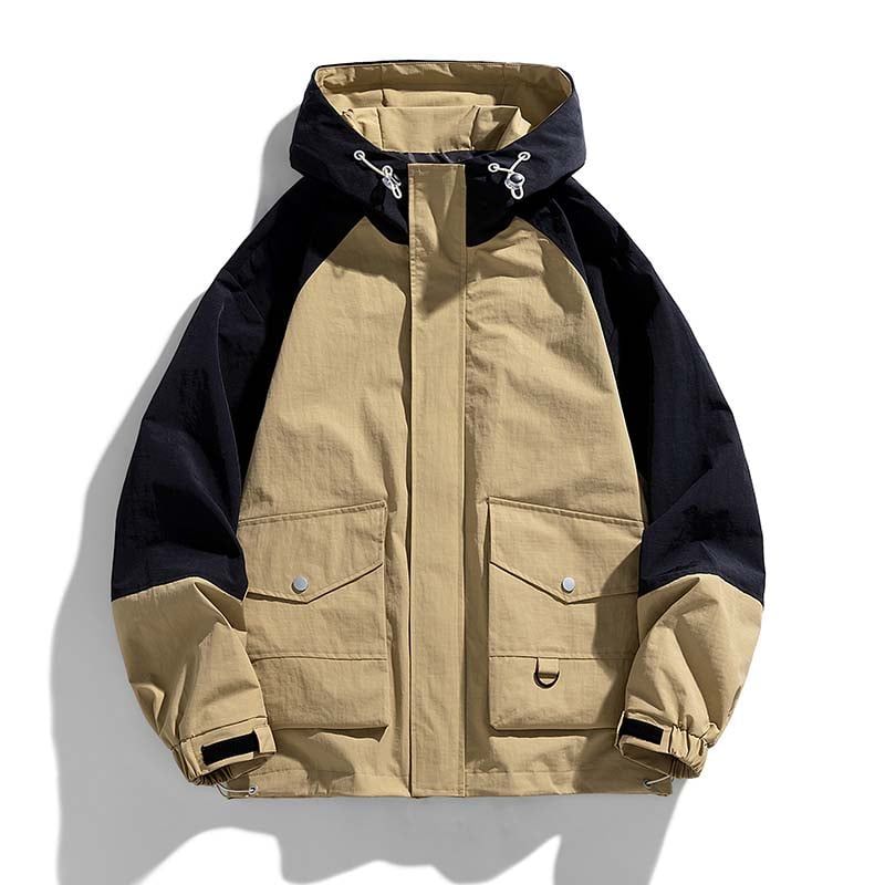 KNOWMLAB - Chaqueta Casual Hombre Con Sombrero Azul.