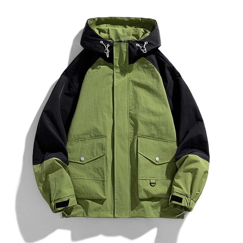 KNOWMLAB - Chaqueta Casual Hombre Con Sombrero Azul.