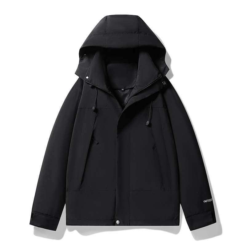 KNOWMLAB - Chaqueta Casual Hombre Con Sombrero Negro