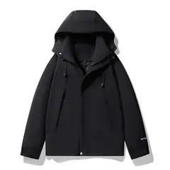 KNOWMLAB - Chaqueta Casual Hombre Con Sombrero Negro