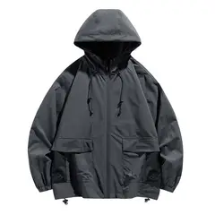 KNOWMLAB - Chaqueta Casual Hombre Con Sombrero Negro