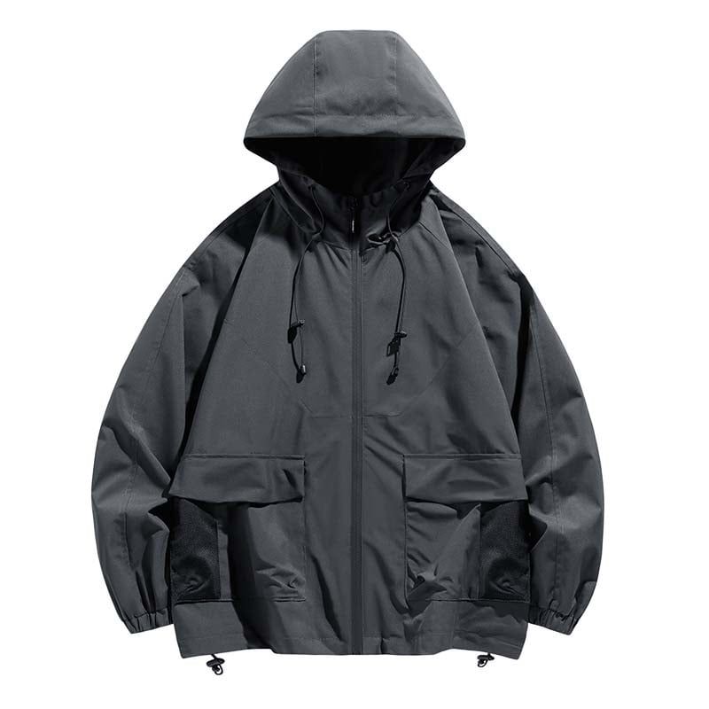 KNOWMLAB - Chaqueta Casual Hombre Con Sombrero Negro