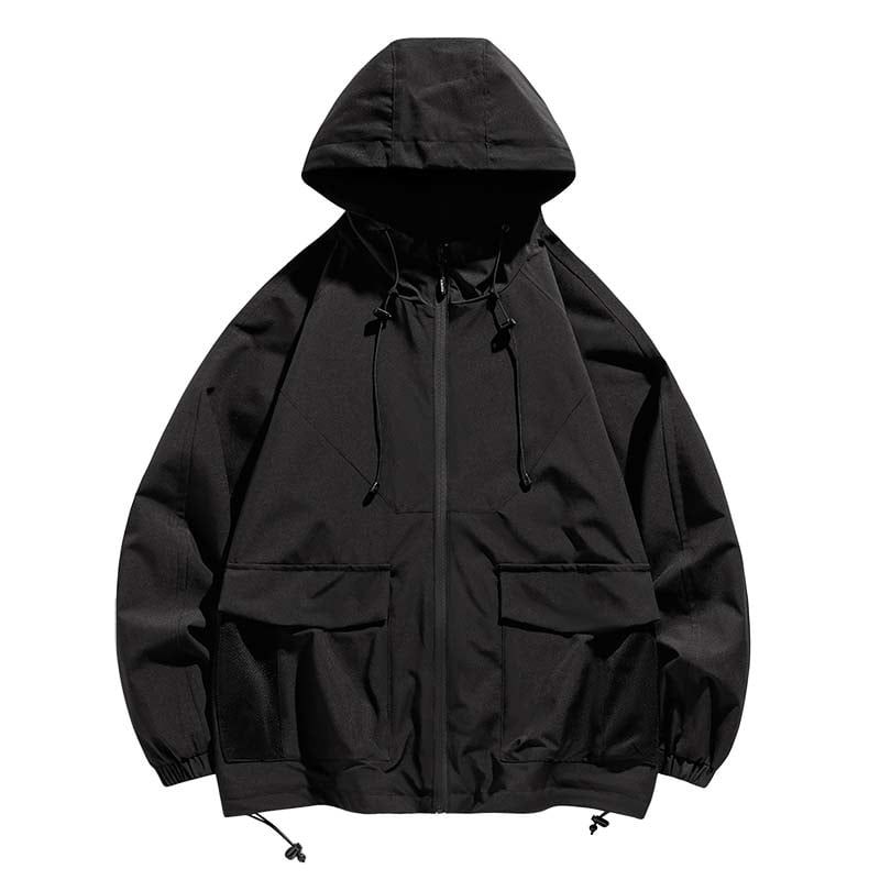 KNOWMLAB - Chaqueta Casual Hombre Con Sombrero Negro