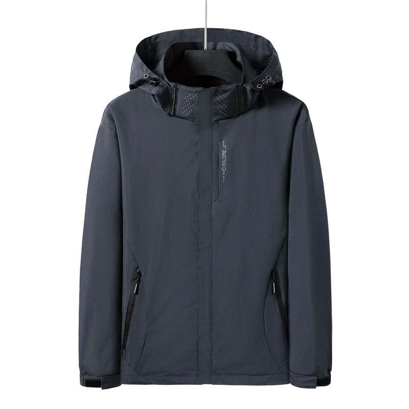 KNOWMLAB - Chaqueta Casual Hombre Con Sombrero Azul.