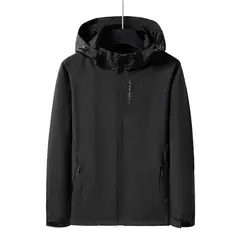 KNOWMLAB - Chaqueta Casual Hombre Con Sombrero Azul.