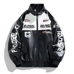 KNOWMLAB - Chaqueta Cuero Hombre Blanco