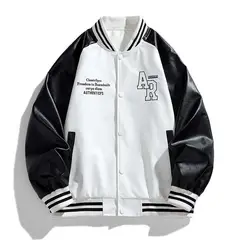 KNOWMLAB - Chaqueta Cuero Hombre Blanco