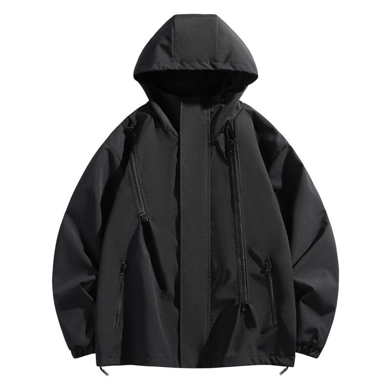 KNOWMLAB - Chaqueta Casual Hombre Con Sombrero Negro.
