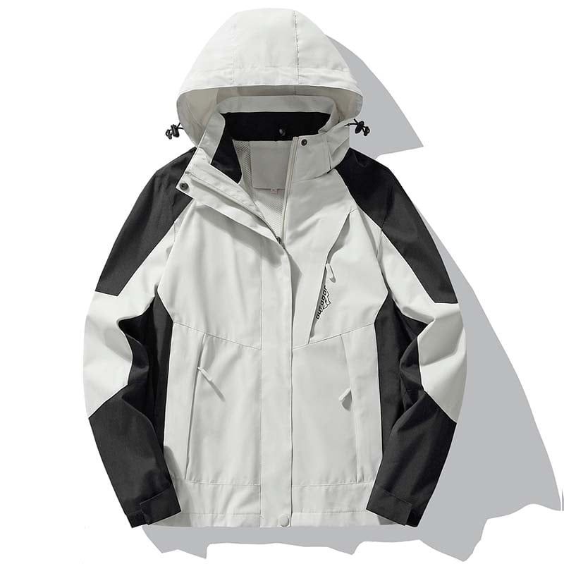 KNOWMLAB - Chaqueta Casual Hombre Con Sombrero Blanco