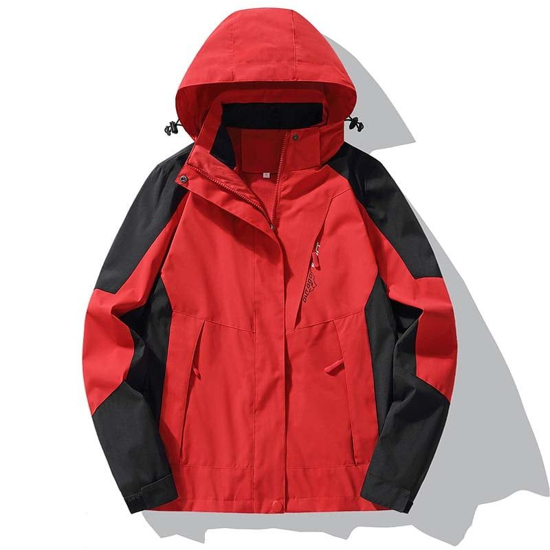 KNOWMLAB - Chaqueta Casual Hombre Con Sombrero Rojo