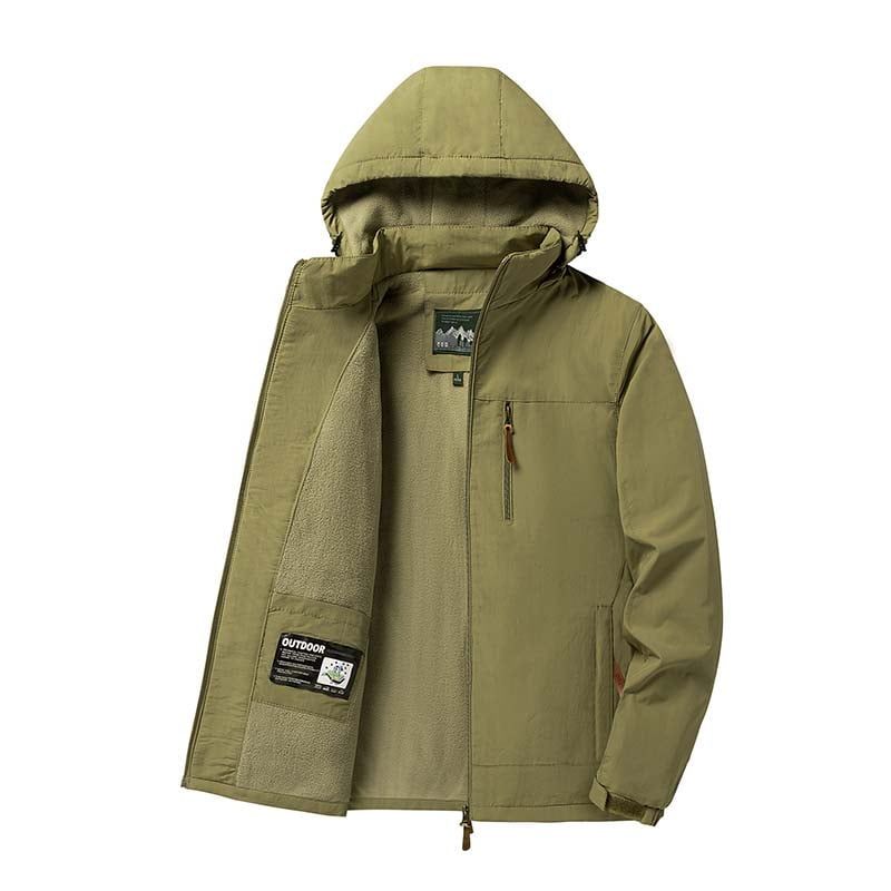 KNOWMLAB - Chaqueta Casual Hombre Con Sombrero Amarillo