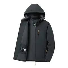 KNOWMLAB - Chaqueta Casual Hombre Con Sombrero Negro