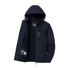 KNOWMLAB - Chaqueta Casual Hombre Con Sombrero Negro.