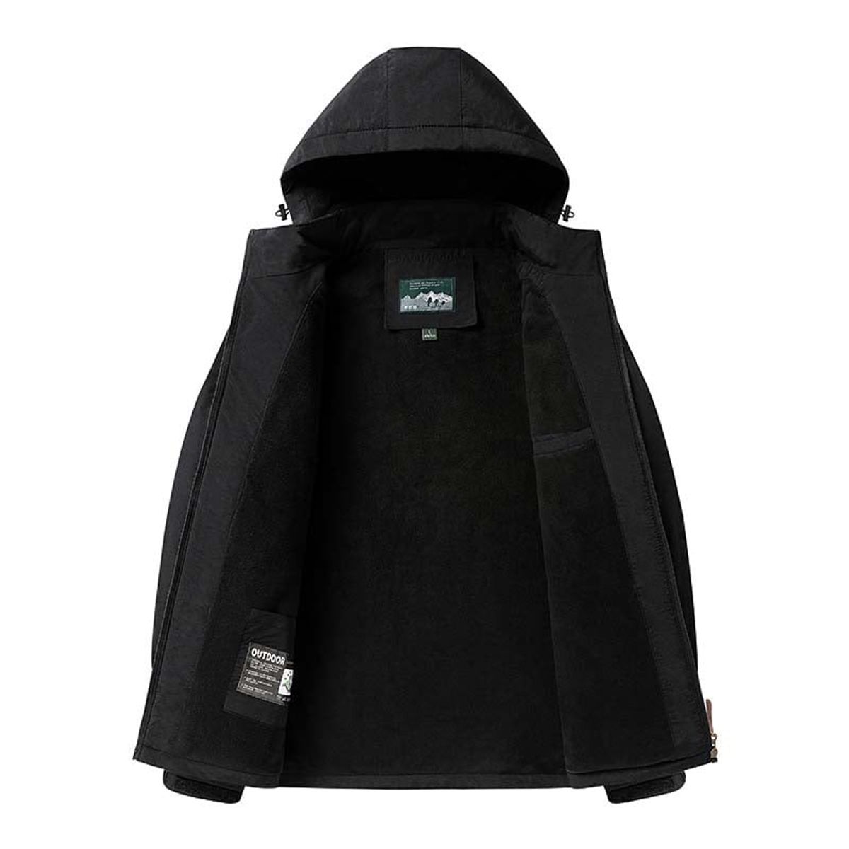 KNOWMLAB - Chaqueta Casual Hombre Con Sombrero Negro.