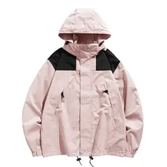 KNOWMLAB - Chaqueta Casual Hombre Con Sombrero Rosa