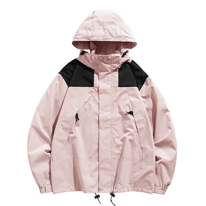 KNOWMLAB - Chaqueta Casual Hombre Con Sombrero Rosa