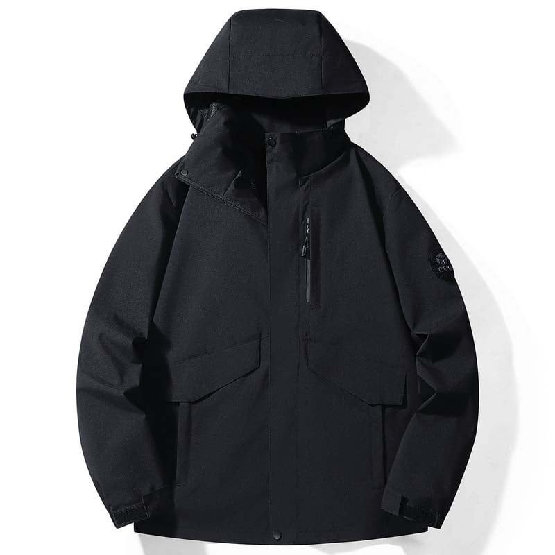 KNOWMLAB - Chaqueta Casual Hombre Con Sombrero Negro