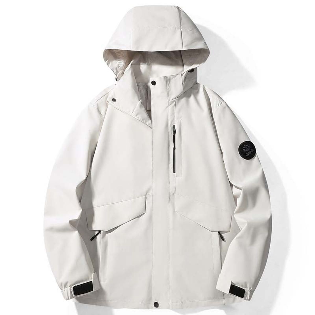 KNOWMLAB - Chaqueta Casual Hombre Con Sombrero Blanco