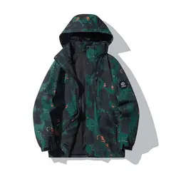 KNOWMLAB - Chaqueta Casual Hombre Con Sombrero Verde