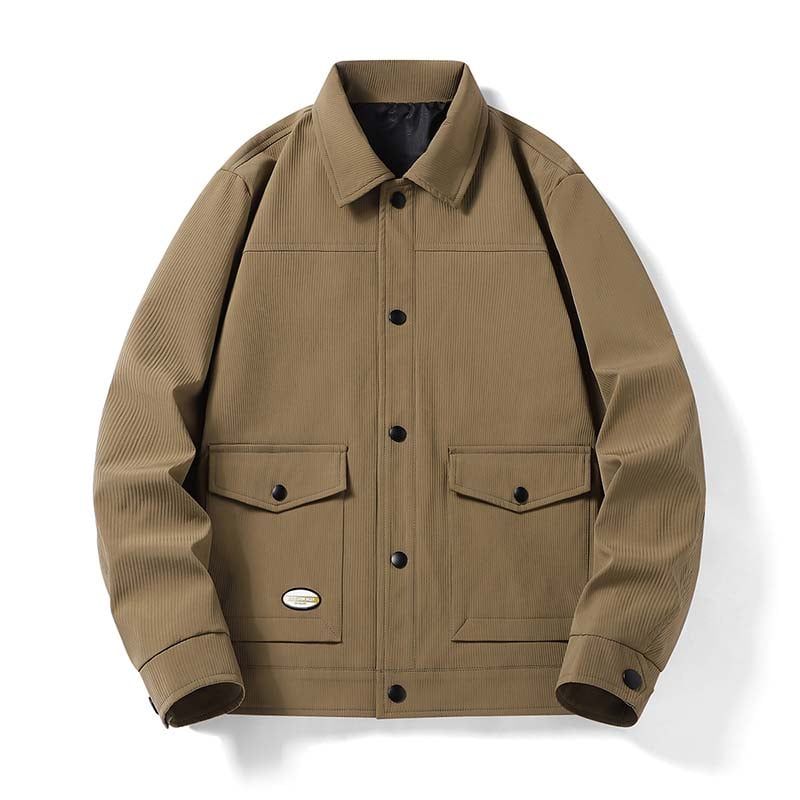 KNOWMLAB - Chaqueta Casual Hombre Marrón