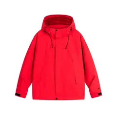 KNOWMLAB - Chaqueta Casual Hombre Con Sombrero Rojo